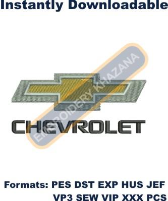 Chevrolet car logo Embroidery design